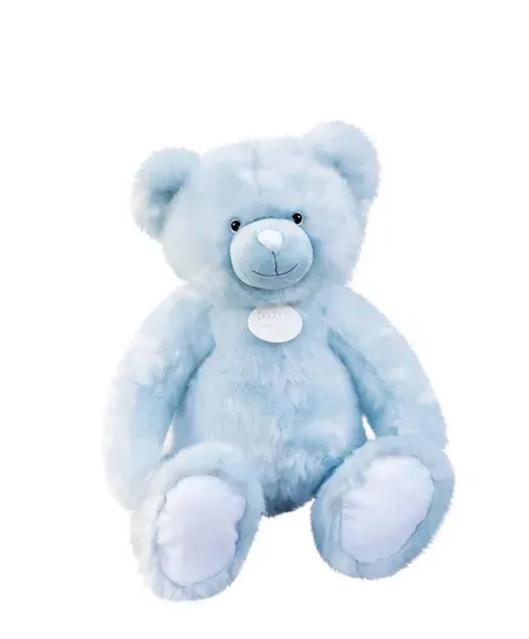 Ours En Peluche Geant Bleu Glace Collection 80 Cm
