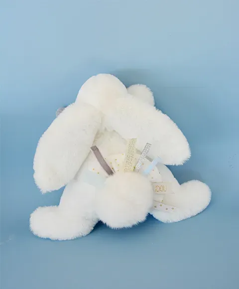 Product Coffret Pantin Lapin Bleu Happy Glossy 25 Cm Image
