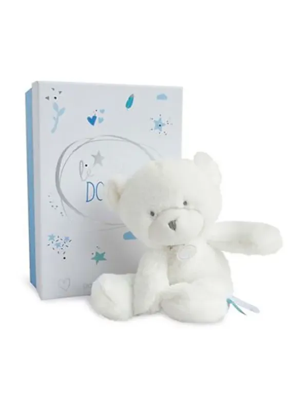 Product Ours En Peluche Ecru Et Bleu 26 Cm Image