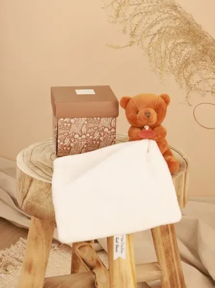 Product Doudou Mouchoir Mon Petit Ourson Orange 10 Cm Image