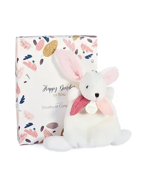 Product Coffret Mini Doudou Lapin Vieux Rose Happy Boho 17 Cm Image
