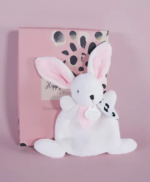 Product Coffret Mini Doudou Lapin Rose Happy Blush 17 Cm Image