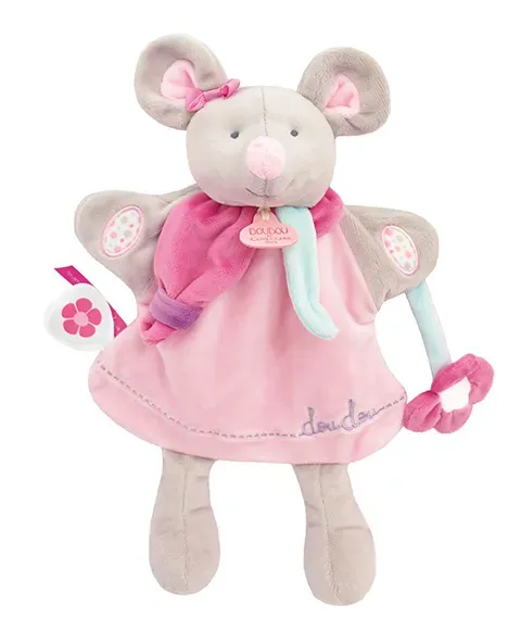 Product Marionnette A Main Souris Pearly Rose 28 Cm Image