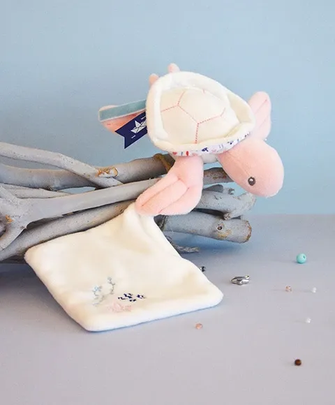Product Peluche Tortue Doudou Bebe Rose 16 Cm Image